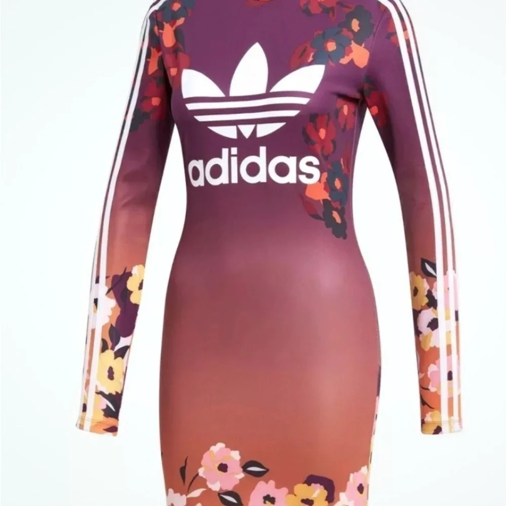 Women's adidas Originals x HER STUDIO LONDON LONG SLEEVE DRESS. Multicolor. New - Picture 2 of 6